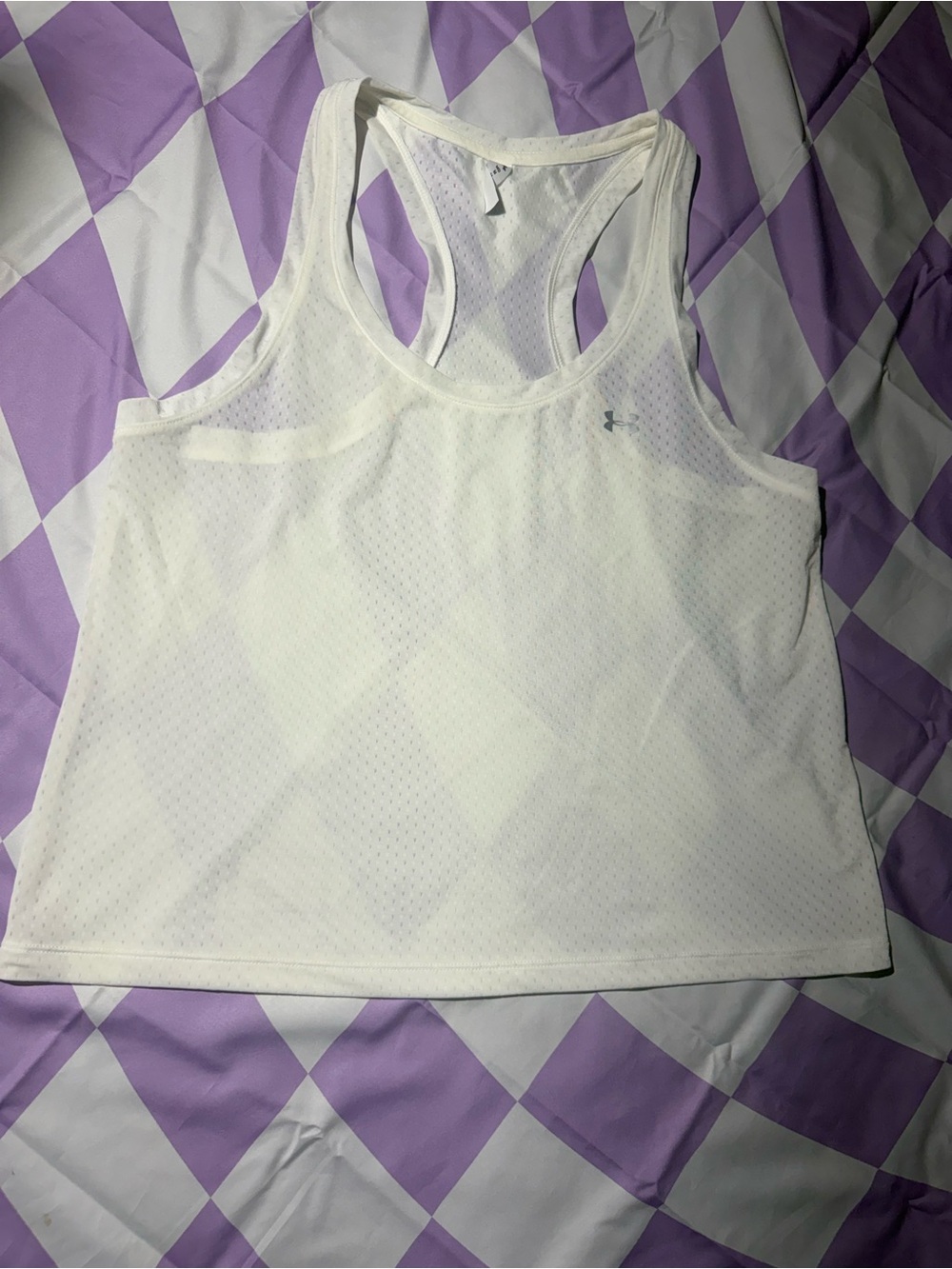 Under Armour White Women’s Racerback Performance Tank - Picture 2 of 8